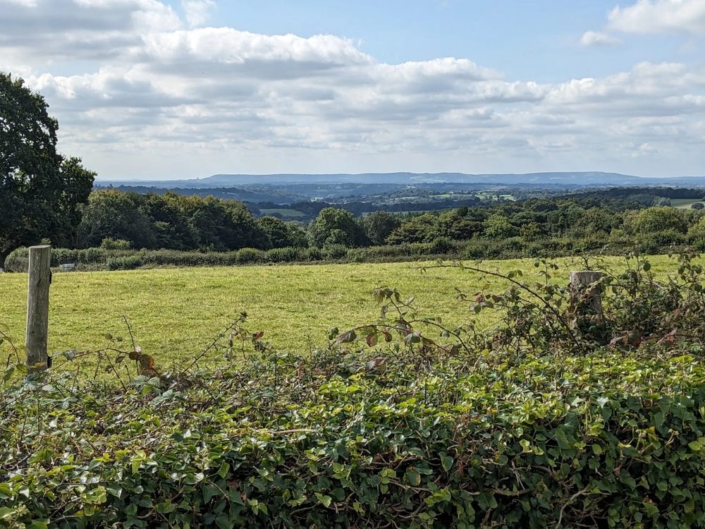 Countryside view near Whatlington, part of the High Weald National Landscape